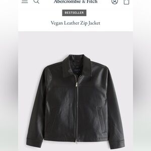Abercrombie Black Vegan Leather Jacket